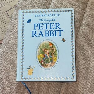 The Complete Peter Rabbit Hardcover Book by Beatrix Potter- Light Blue Cover